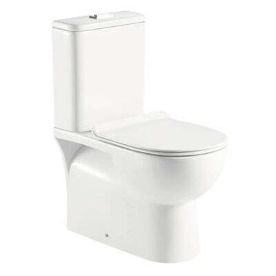 DM-San Duschmeister Spülrandloser WC-Monoblock Stand-WC-Komplett-Set Sano 224