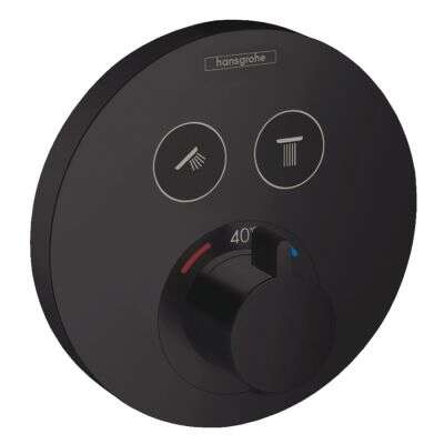 Hansgrohe-IS Hansgrohe ShowerSelect S Thermostat Unterputz für 2 Verbraucher, mattschwarz